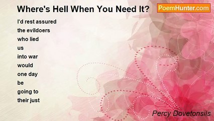 Percy Dovetonsils - Where's Hell When You Need It?