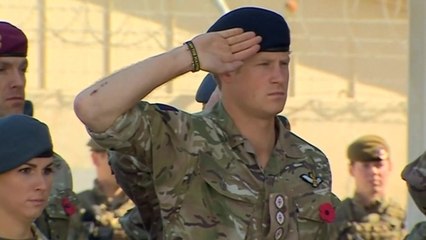 Prince Harry marks Remembrance Sunday in Afghanistan