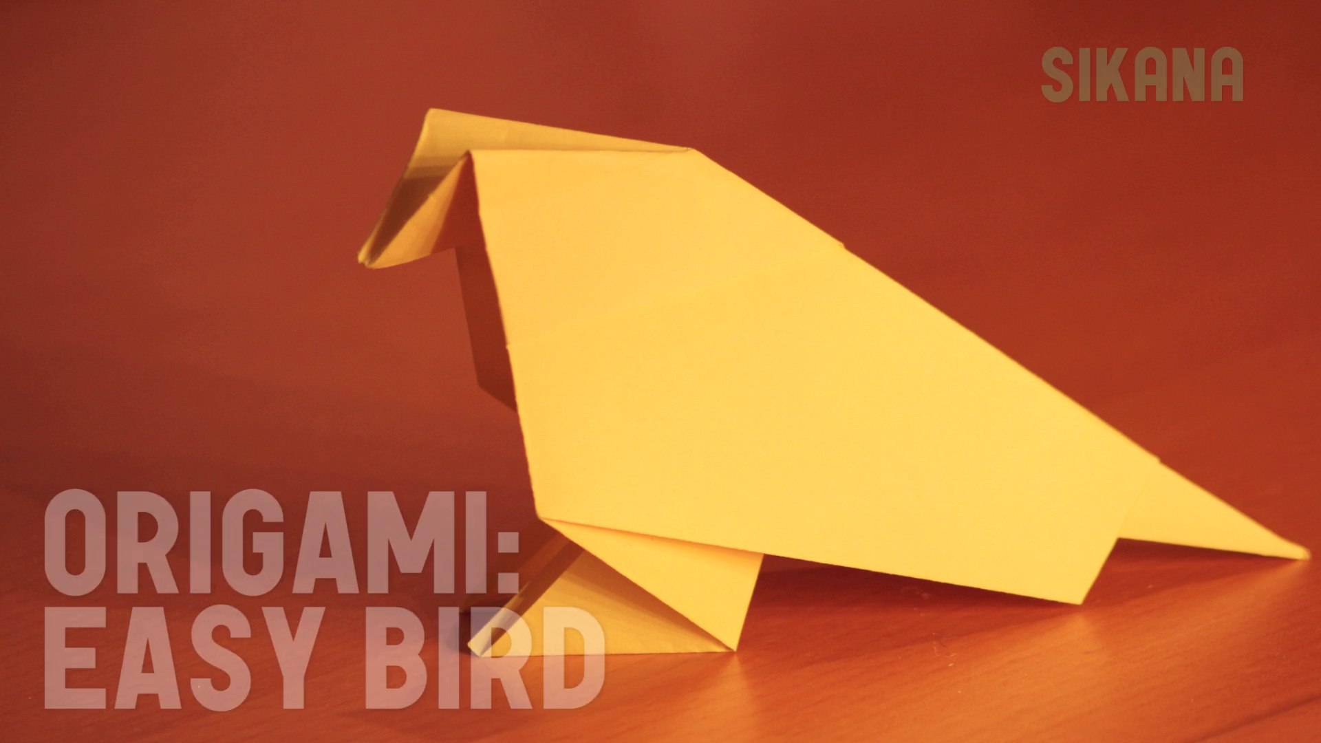 Origami How To Make A Bird Easy Version