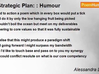 Alessandra Liverani - - Strategic Plan: : Humour