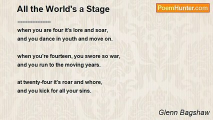 Glenn Bagshaw - All the World's a Stage