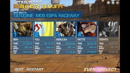 Star Wars Racer Rush New Game Episode to play Games for children