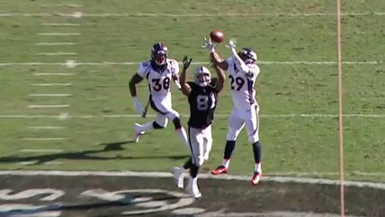 Bradley Roby picks off Derek Carr