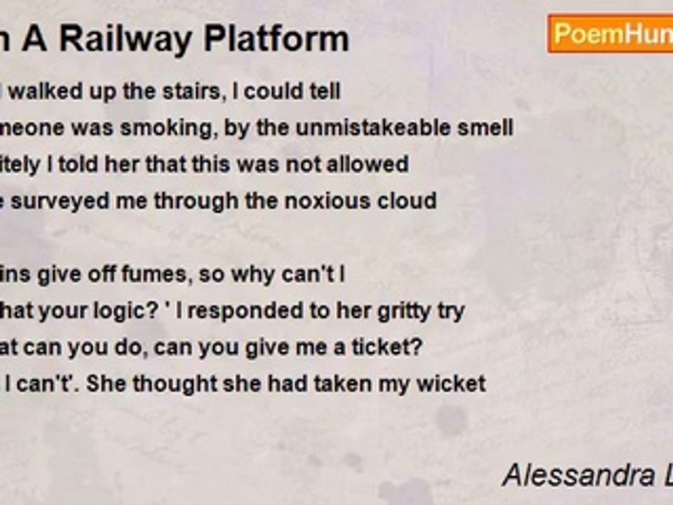 Alessandra Liverani - On A Railway Platform