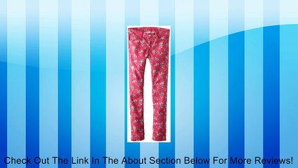 Almost Famous Big Girls' Printed Skinny Twill, Gray Vapor Mist, 14