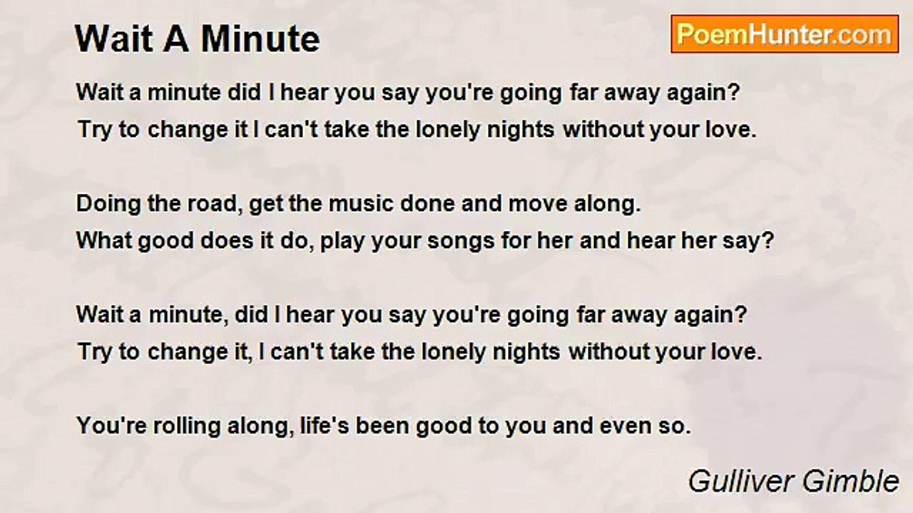 Gulliver Gimble - Wait A Minute