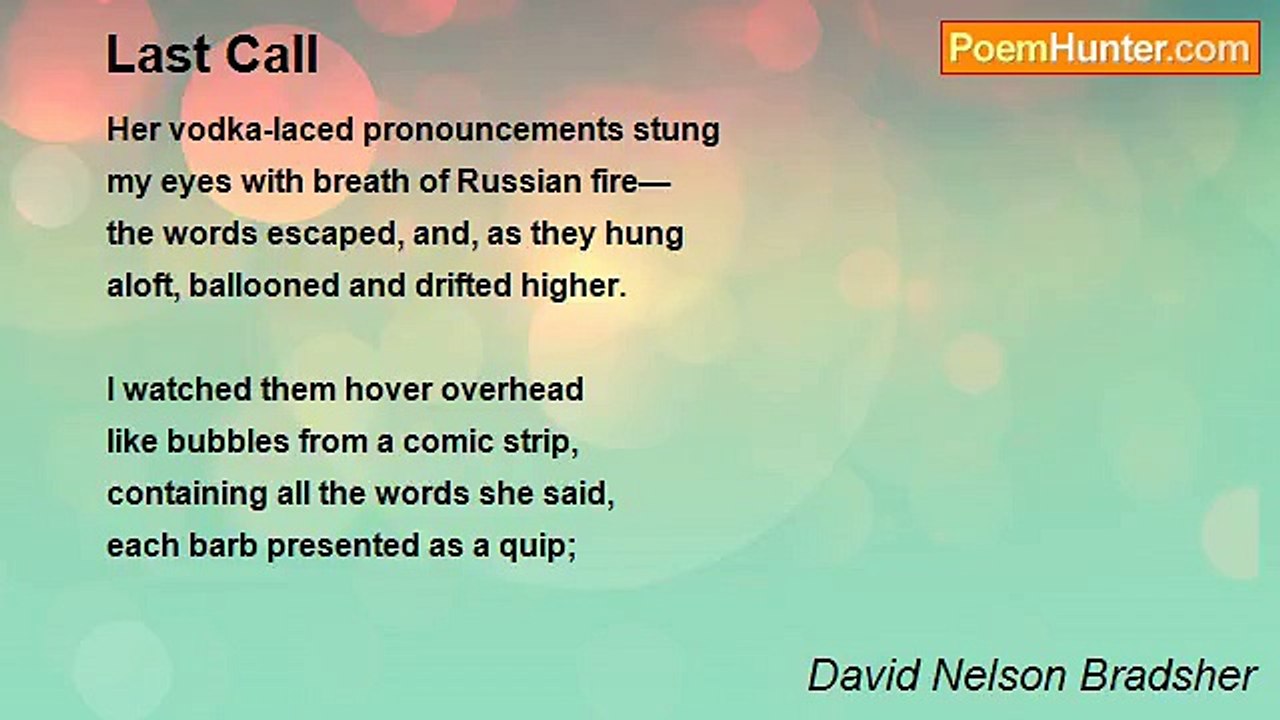 David Nelson Bradsher - Last Call