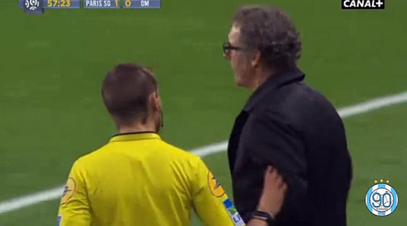 Laurent Blanc vs Brice Dja Djédjé | PSG vs OM (2-0) - Ligue 1