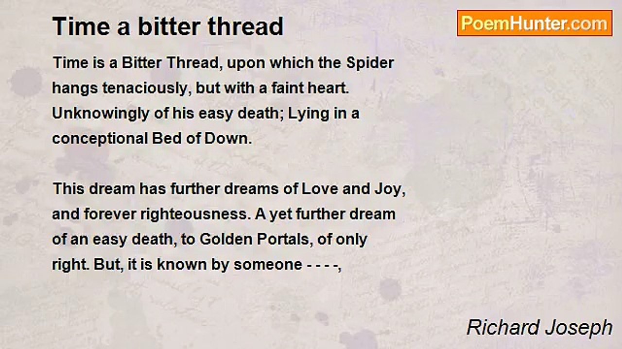 Richard Joseph - Time a bitter thread