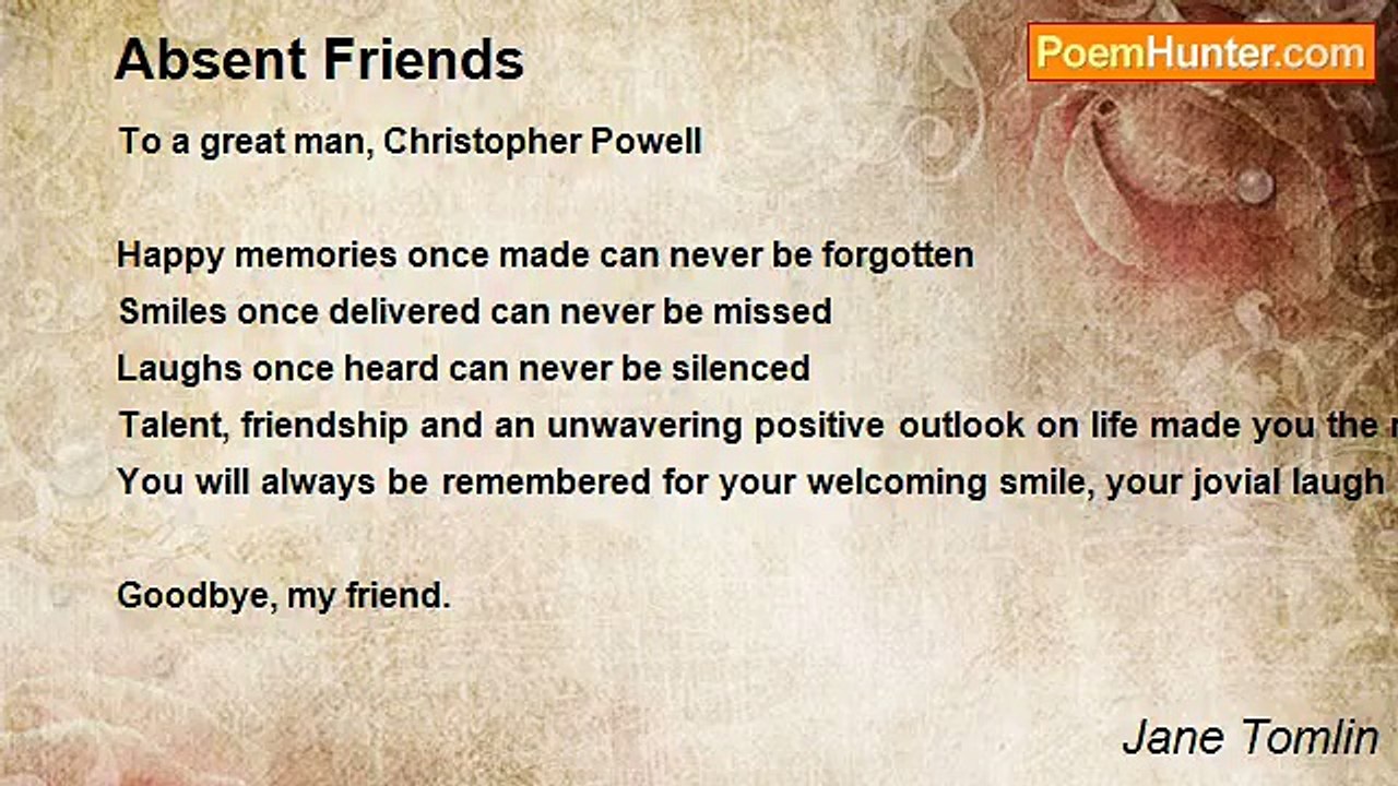 Jane Tomlin - Absent Friends