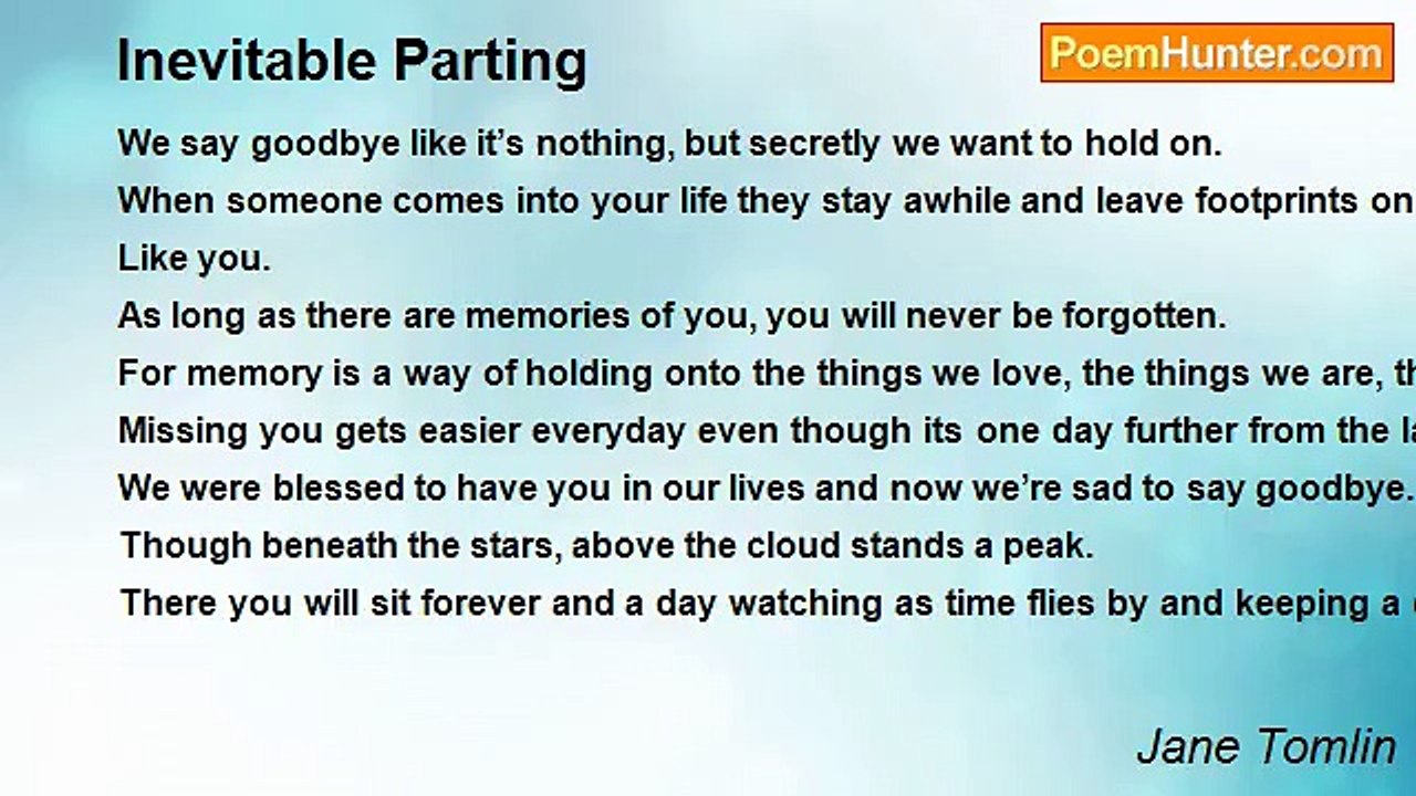 Jane Tomlin - Inevitable Parting