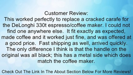 Delonghi 7313283649 Glass Coffee Carafe Review