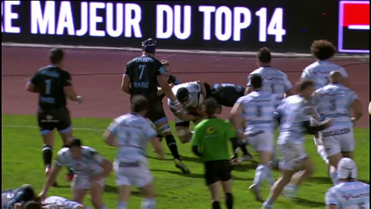 TOP14 - Racing-Bayonne: Essai Henry Chavancy (RAC) - J11 - Saison 2014/2015