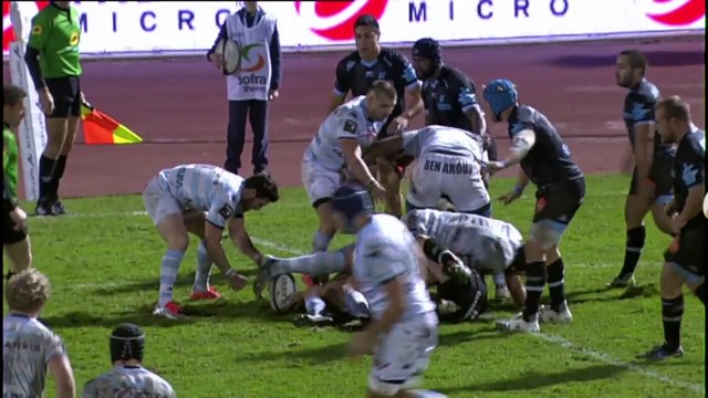 TOP14 - Racing-Bayonne: Essai Marc Andreu (RAC) - J11 - Saison 2014/2015