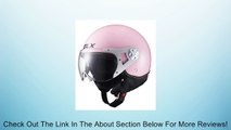 GLX Copter Style Open Face Motorcycle Helmet (Pink, Medium) Review