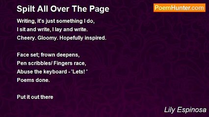 Lily Espinosa - Spilt All Over The Page