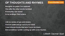 Lilibeth Sacmar Apat - OF THOUGHTS AND RHYMES