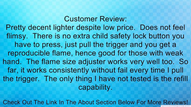 Handi Flame Refillable Lighter Review