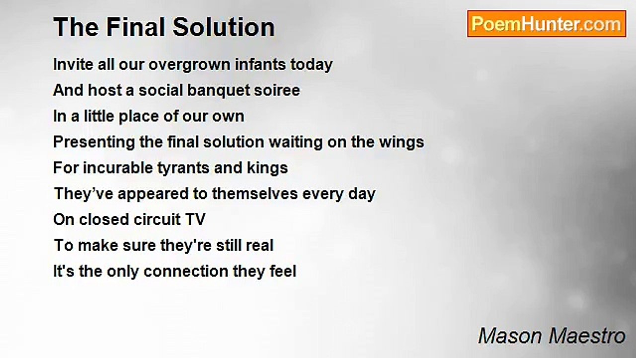 Mason Maestro - The Final Solution