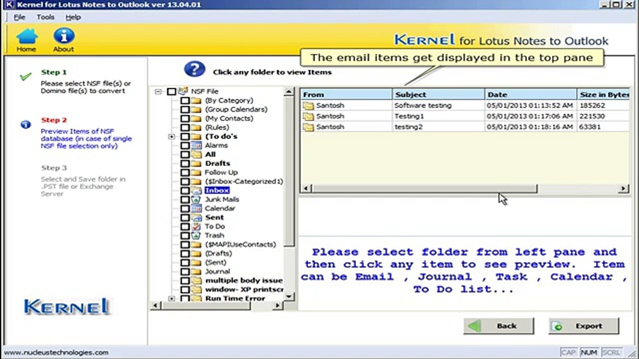 Migrate User Emails from Lotus Notes to Outlook