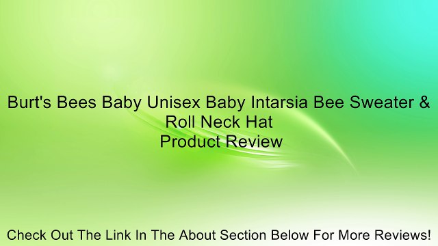 Burt's Bees Baby Unisex Baby Intarsia Bee Sweater & Roll Neck Hat Review