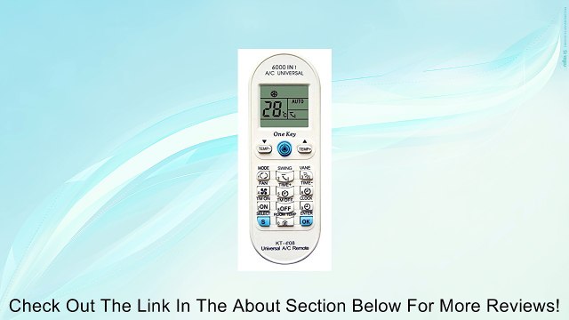 Universal AC Remote Control For CARRIER, GREE, CHIGO, ELECTROLUX,FUJITSU, GOLDSTAR, HAIER, HITACHI,HYUNDAI, LG, MCQUAY, MIDEA, MITSUBISHI, PANASONIC, PHILCO, SAMSUNG, SANYO, SHARP, TADIRAN, TOSHIBA, TRANE, WHIRLPOOL, UNI-AIR, YORK Review