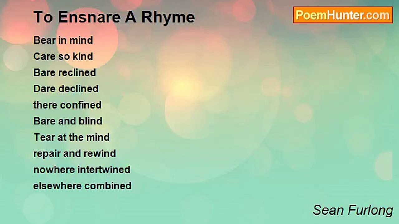 Sean Furlong - To Ensnare A Rhyme