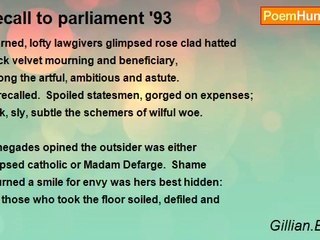 Gillian.E. Shaw - Recall to parliament '93