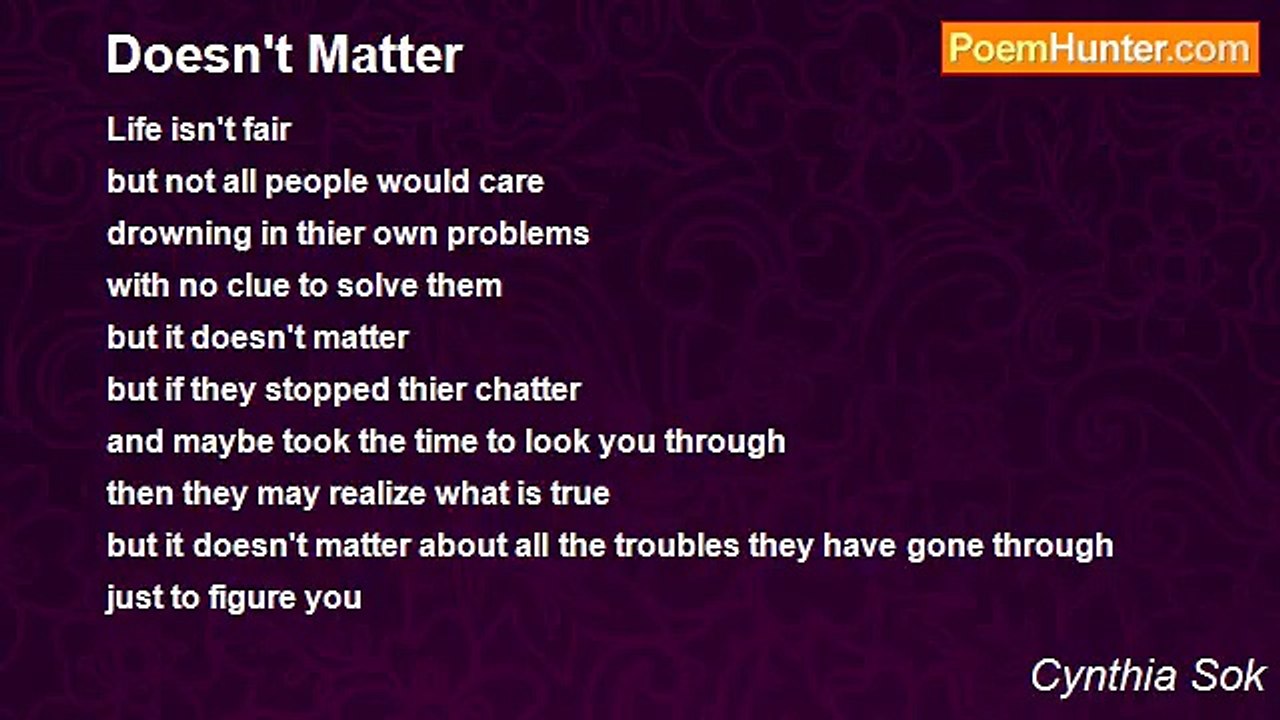 Cynthia Sok - Doesn't Matter