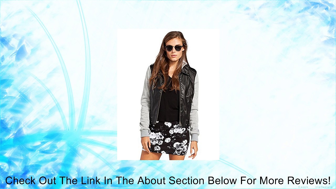 FULL TILT Fleece Sleeve Womens Faux Leather Jacket Review