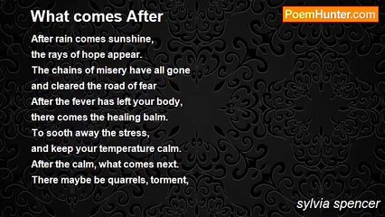 sylvia spencer - What comes After