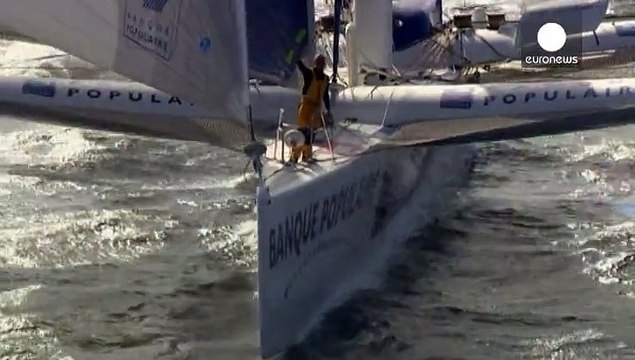 Loick Peyron Route du Rhum'u rekorla tamamladı