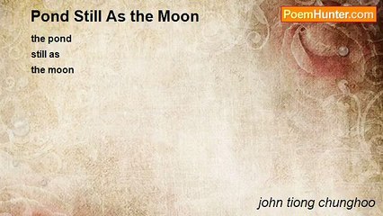 john tiong chunghoo - Pond Still As the Moon