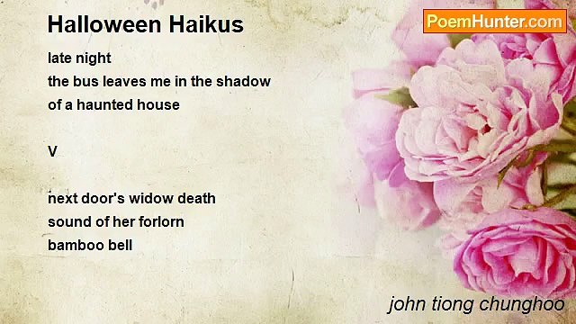 john tiong chunghoo - Halloween Haikus