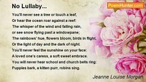 Jeanne Louise Morgan - No Lullaby...