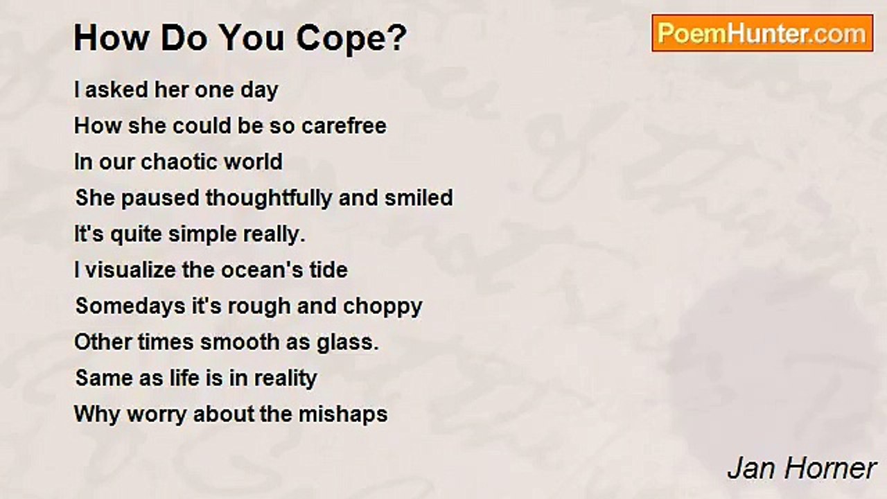 Jan Horner - How Do You Cope?
