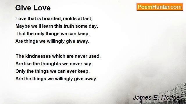 James E. Hodges - Give Love