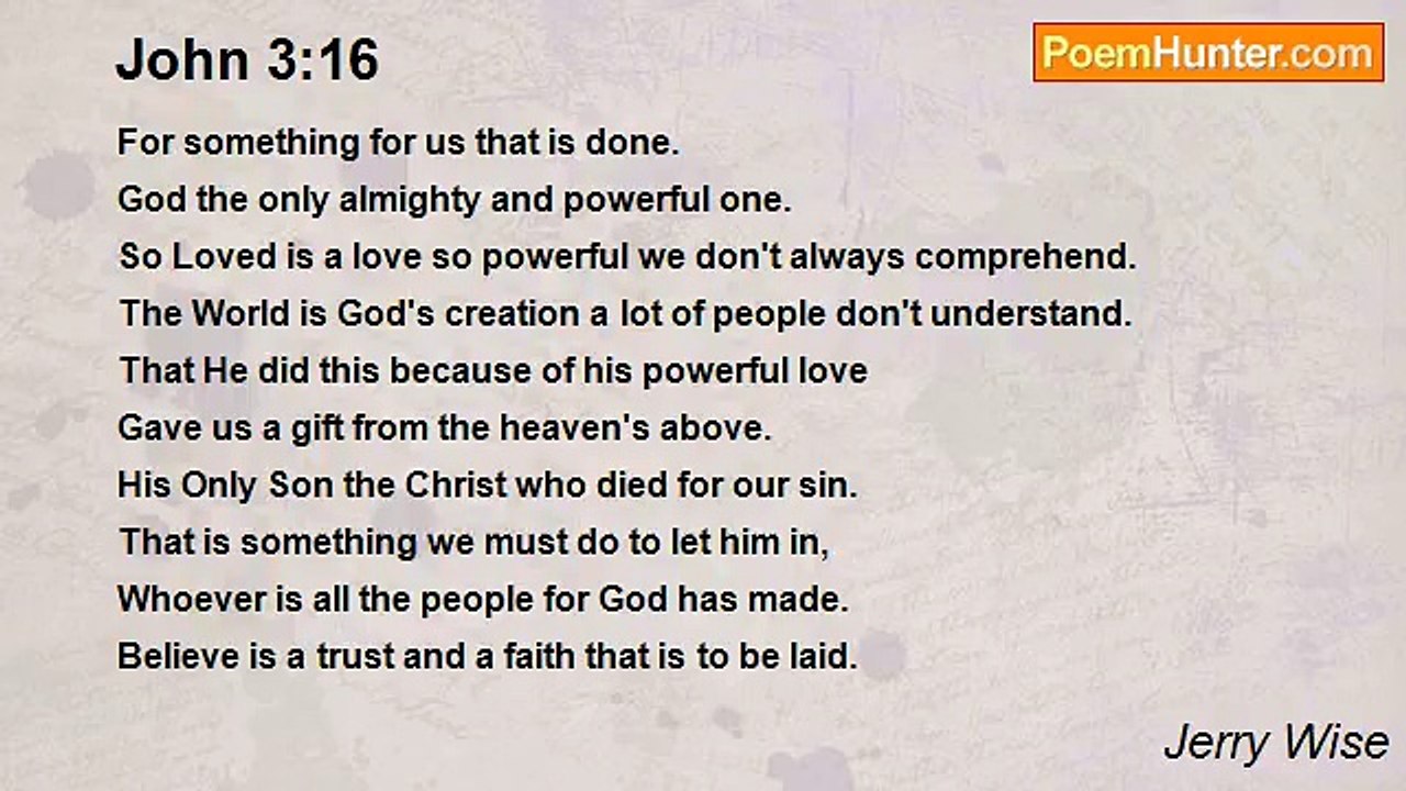 Jerry Wise - John 3:16