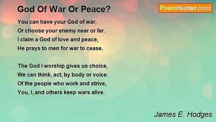James E. Hodges - God Of War Or Peace?