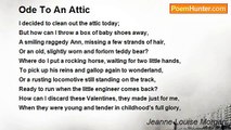 Jeanne Louise Morgan - Ode To An Attic