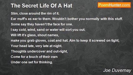 Joe Duvernay - The Secret Life Of A Hat