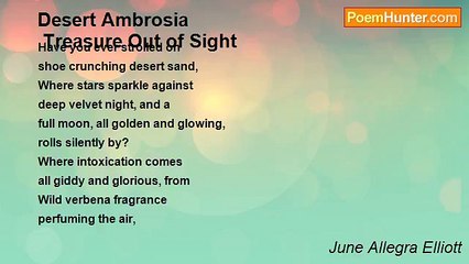 June Allegra Elliott - Desert Ambrosia
 Treasure Out of Sight