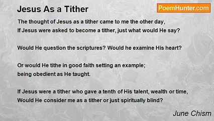 June Chism - Jesus As a Tither