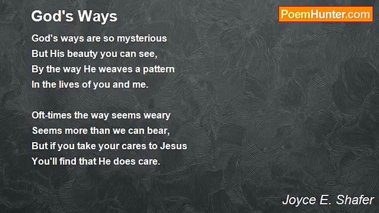 Joyce E. Shafer - God's Ways