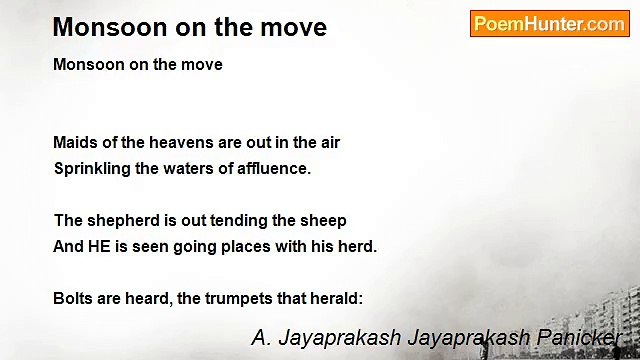 A. Jayaprakash Jayaprakash Panicker - Monsoon on the move