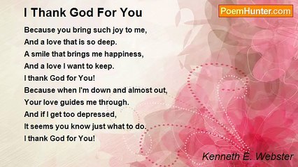 Kenneth E. Webster - I Thank God For You