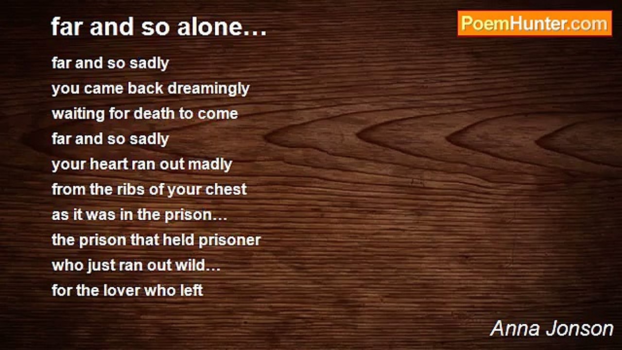 Anna Jonson - far and so alone…