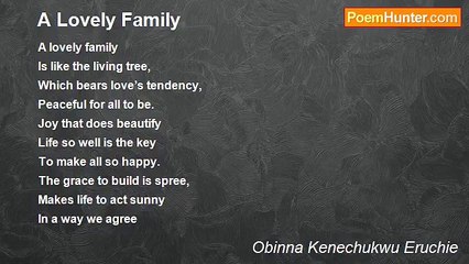 Obinna Kenechukwu Eruchie - A Lovely Family