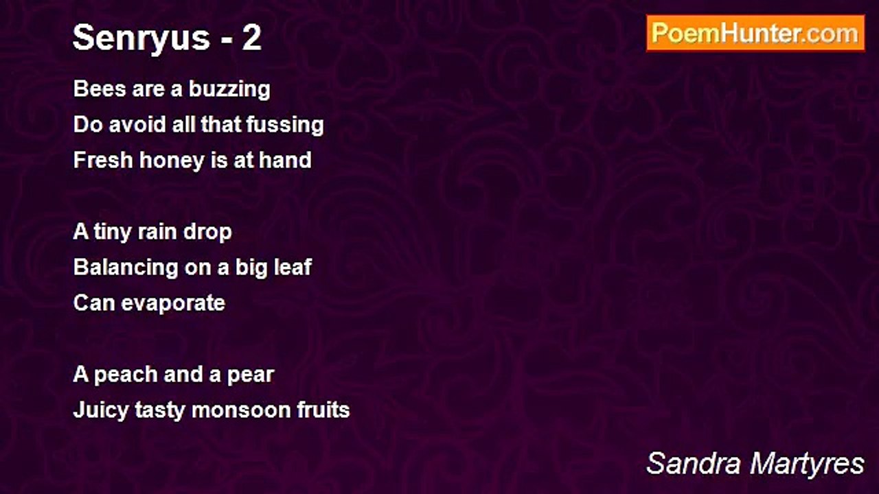 Sandra Martyres - Senryus - 2