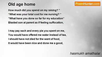 hasmukh amathalal - Old age home